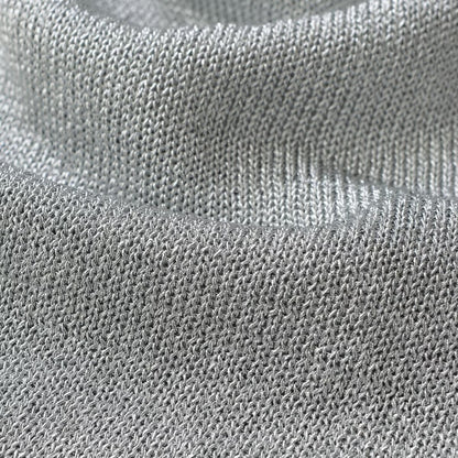 Metallic thread knitted halter dress