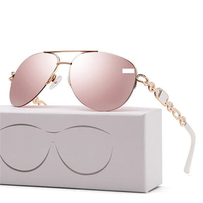 Beach Sunscreen Women's Gradient Lens Metal Frame