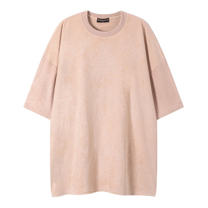 Basic minimalist plain version short sleeved shirt
