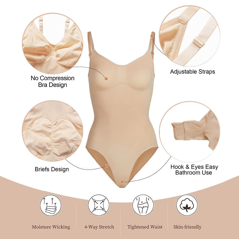 Sleev Length Seamless Bodysuit Women's Shaping Underwear Tummy Control Body Shaper Slimming Bodysuit