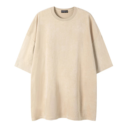 Basic minimalist plain version short sleeved shirt