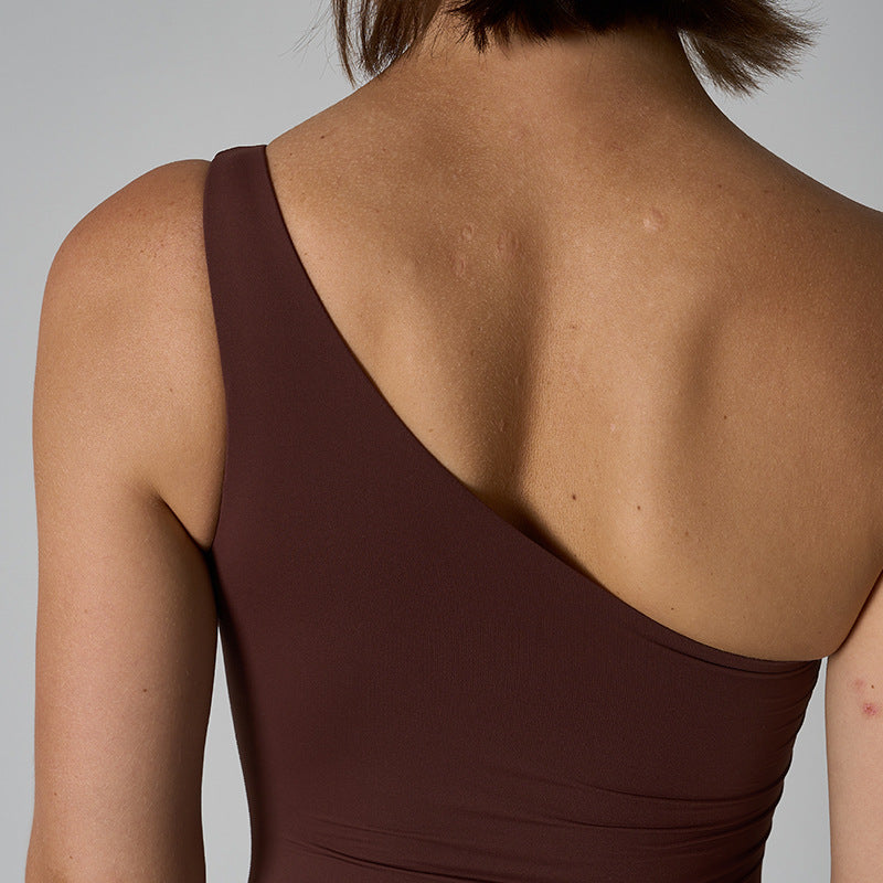 One Shoulder Bodysuit  High Stretch Elastic One Shoulder Bodysuit