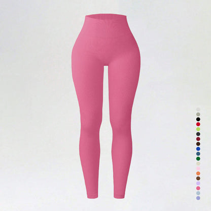 Threaded autumn and winter yoga pants seamless fitness pants high waisted sports yoga clothes leggings